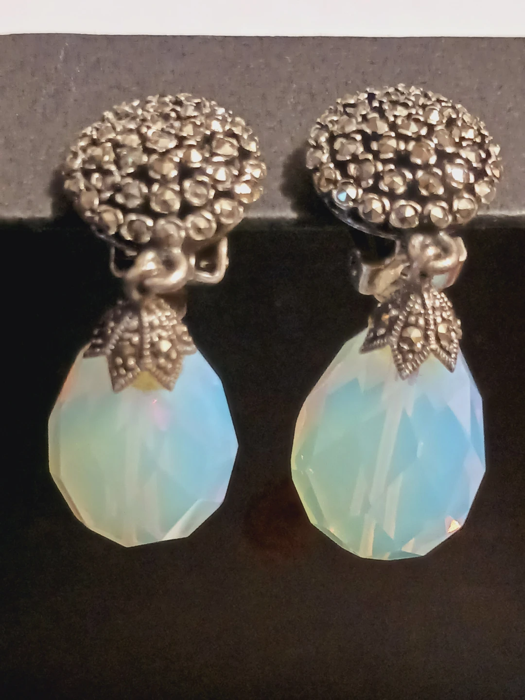 Gorgeous Sterling Silver 925 Moonstone Earrings - photo 2
