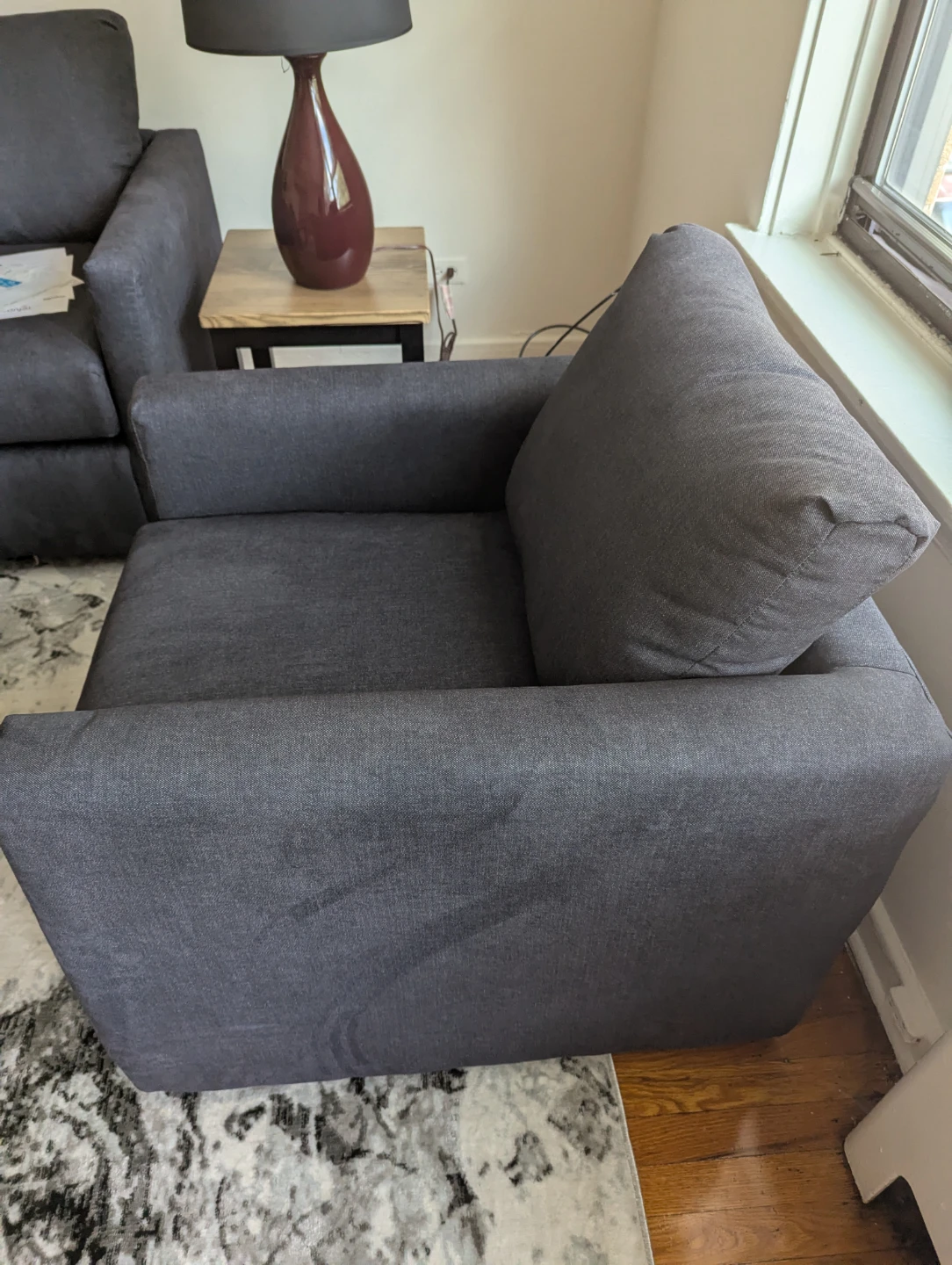 Dark Gray Sofa and Armchair Set - photo 2