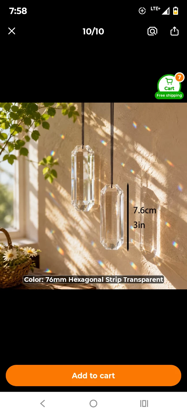 Prism Sun Catcher Chandelier Crystals 76mm - photo 4