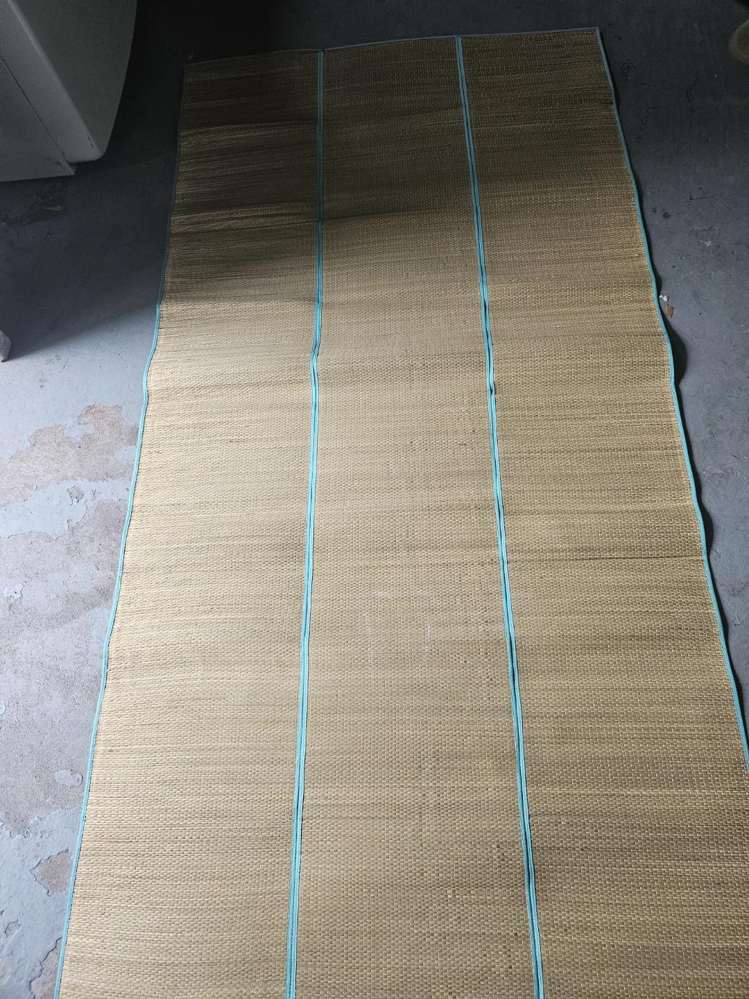 Woven Floor Mat with Teal Trim - photo 4