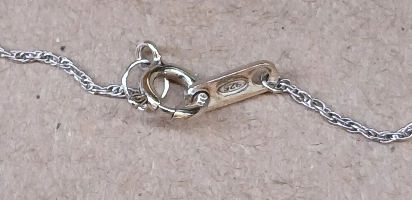 Sterling Silver Pendant Necklace with "FAJ" Stamp - photo 2