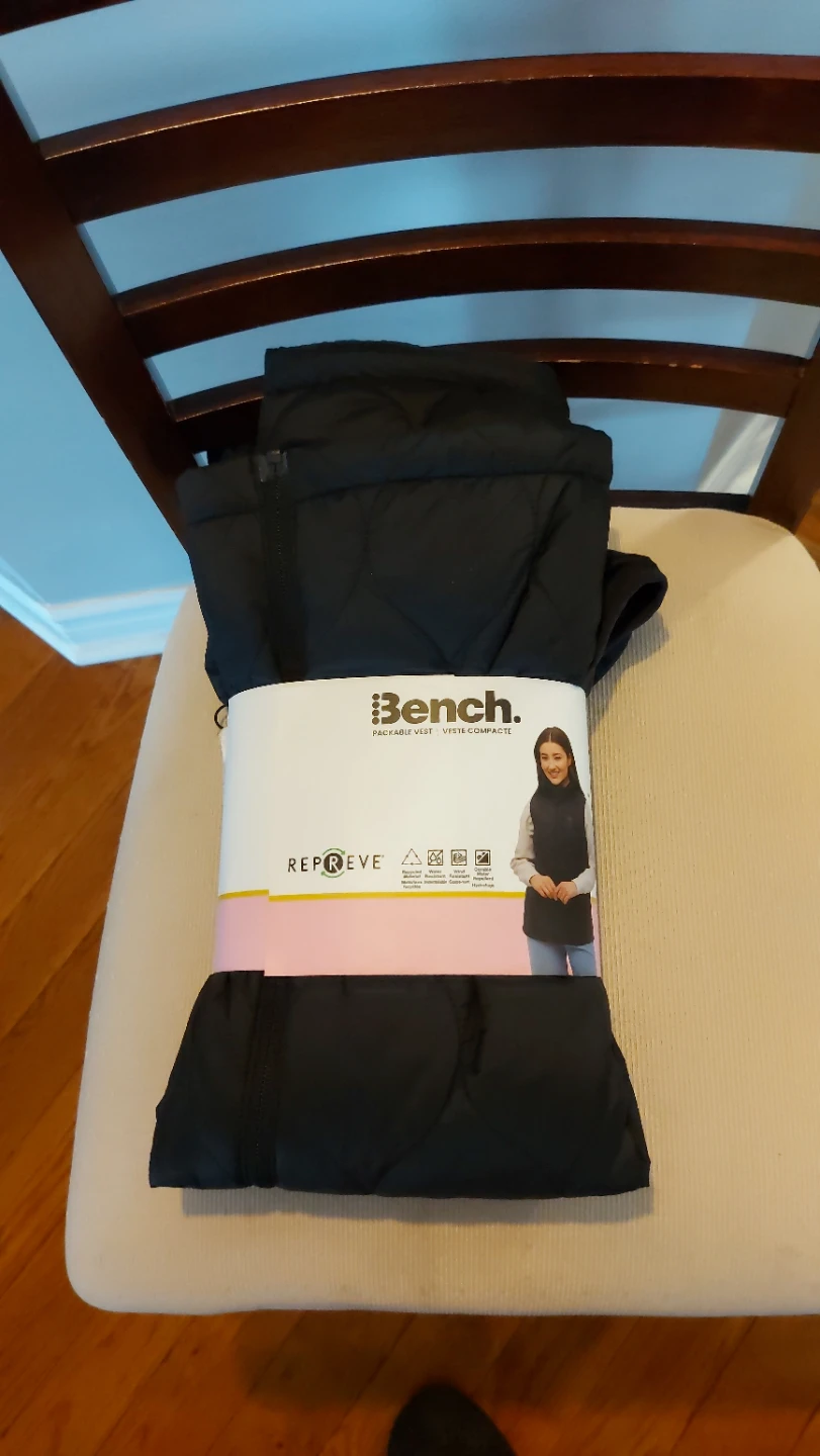 Bench Black Packable Vest