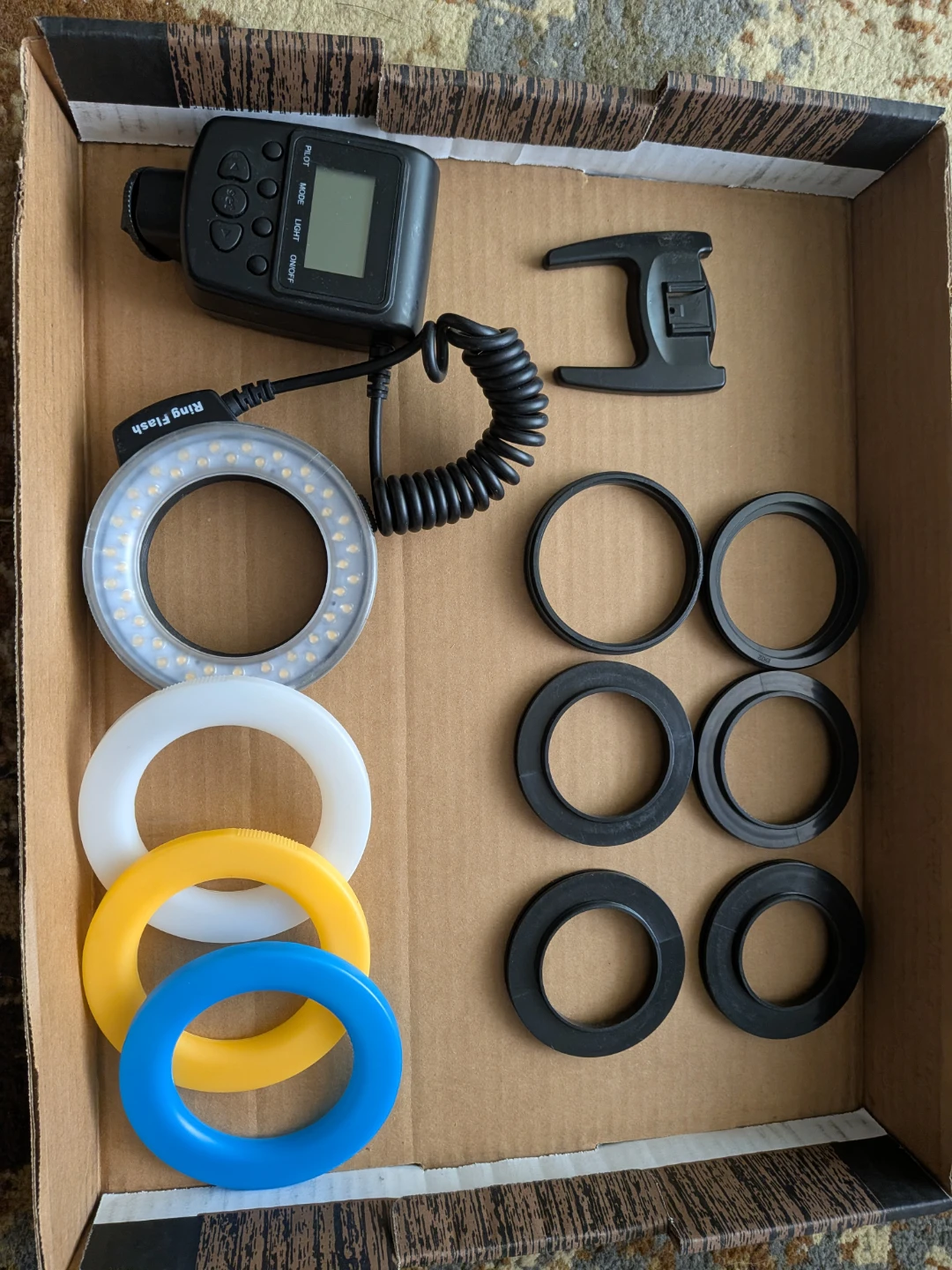 Camera Lens Ring Flash Kit with Adapters