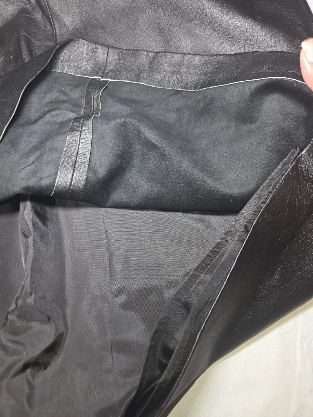 Newport News Black Leather Skirt Size 18W - photo 4
