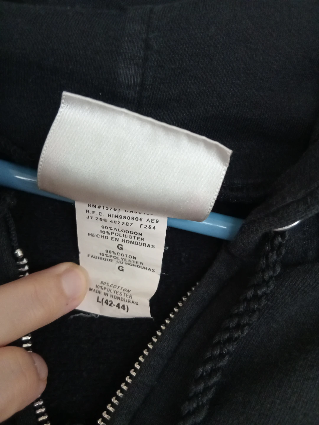 Hanes Ultimate Cotton Printpro Zip-Up Hoodie Black Large - photo 3