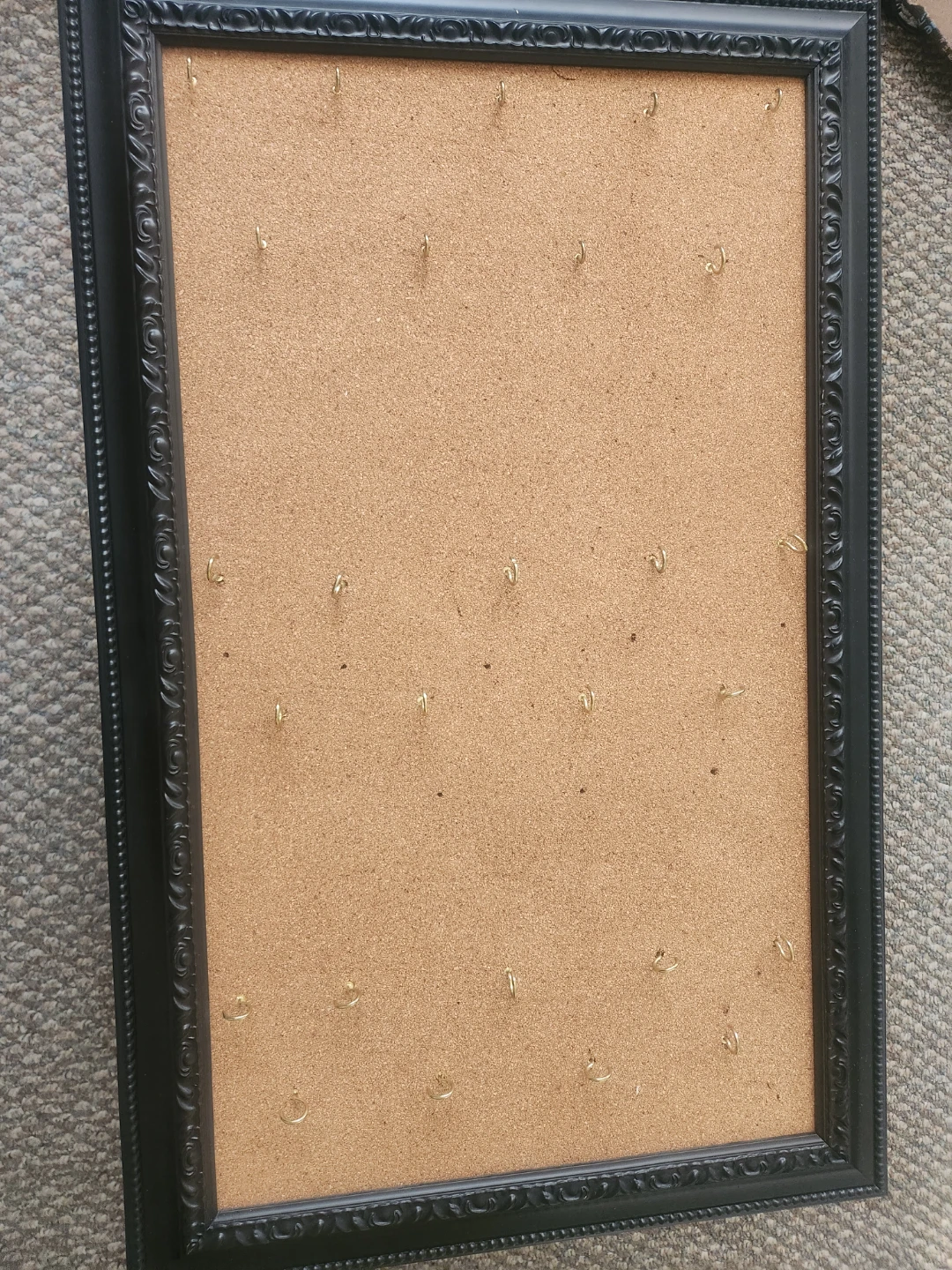 Black Cork Board with Ornate Frame