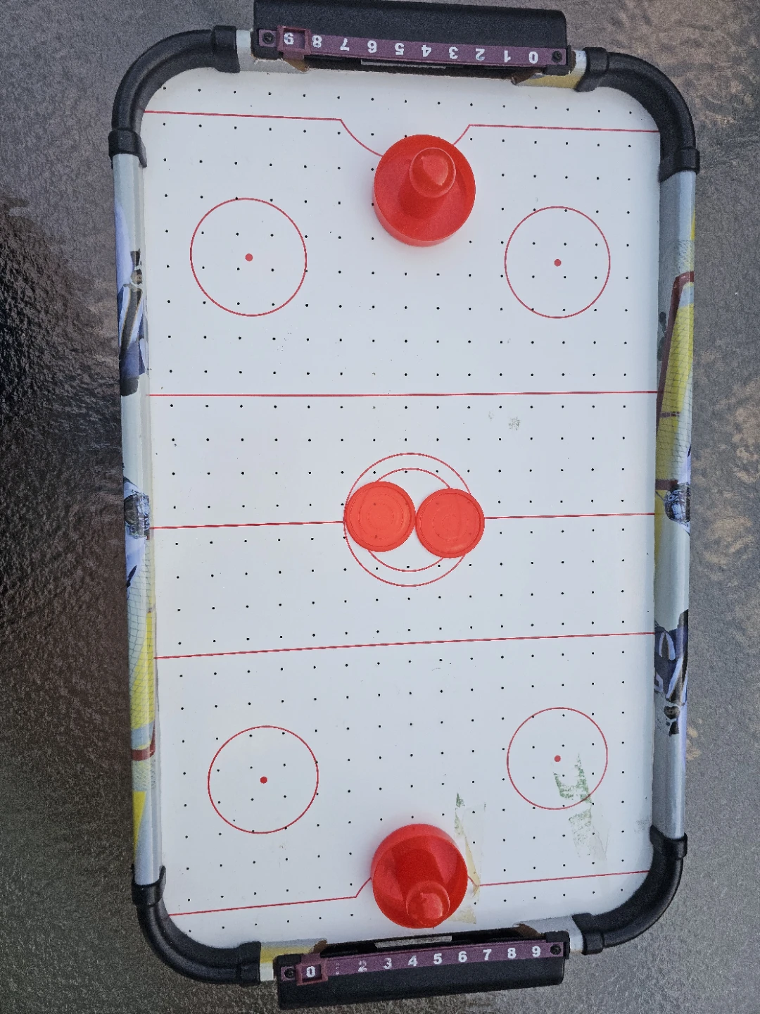 Tabletop Air Hockey Game with Paddles and Puck