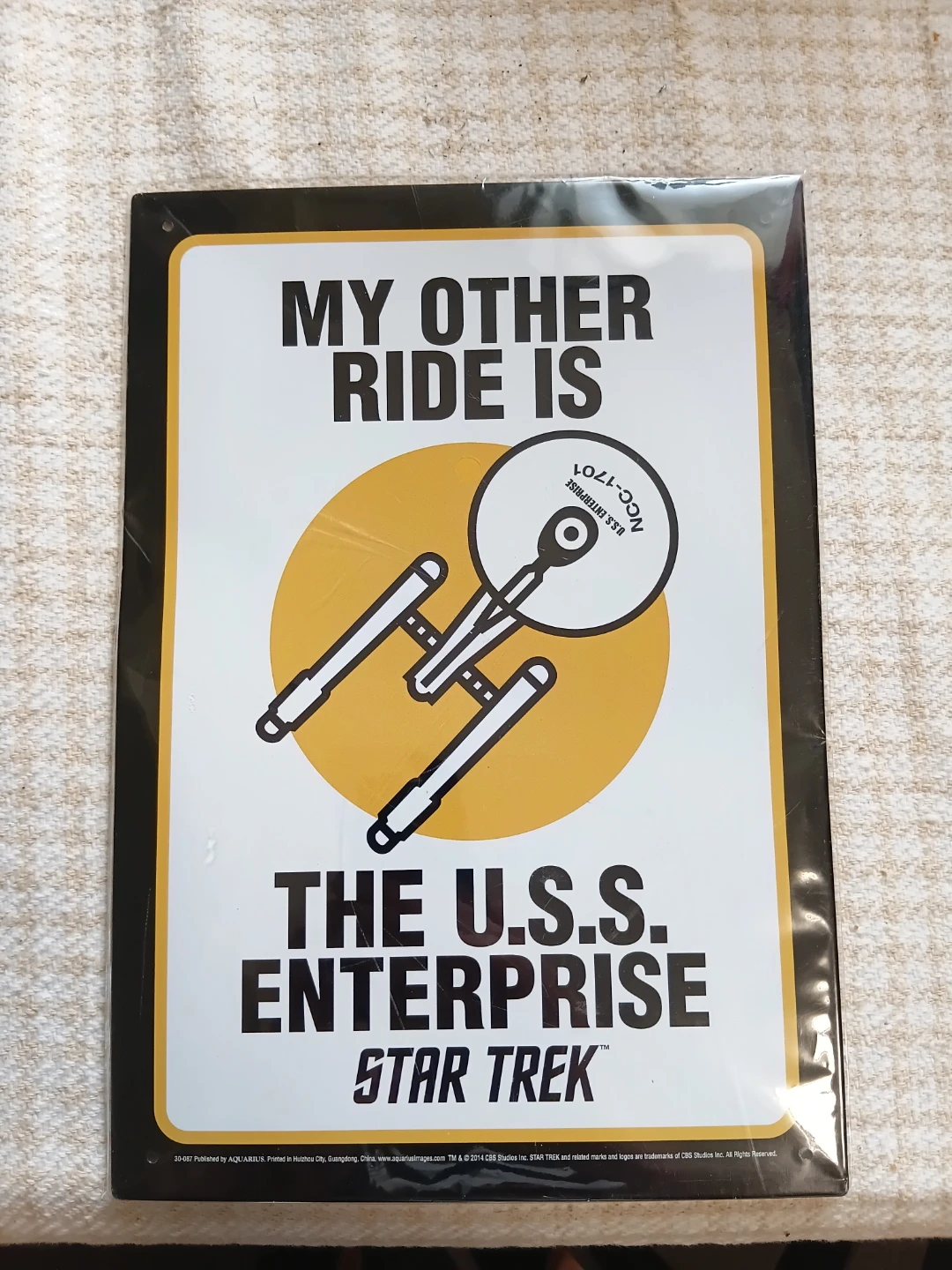 Star Trek USS Enterprise 'My Other Ride' Sign