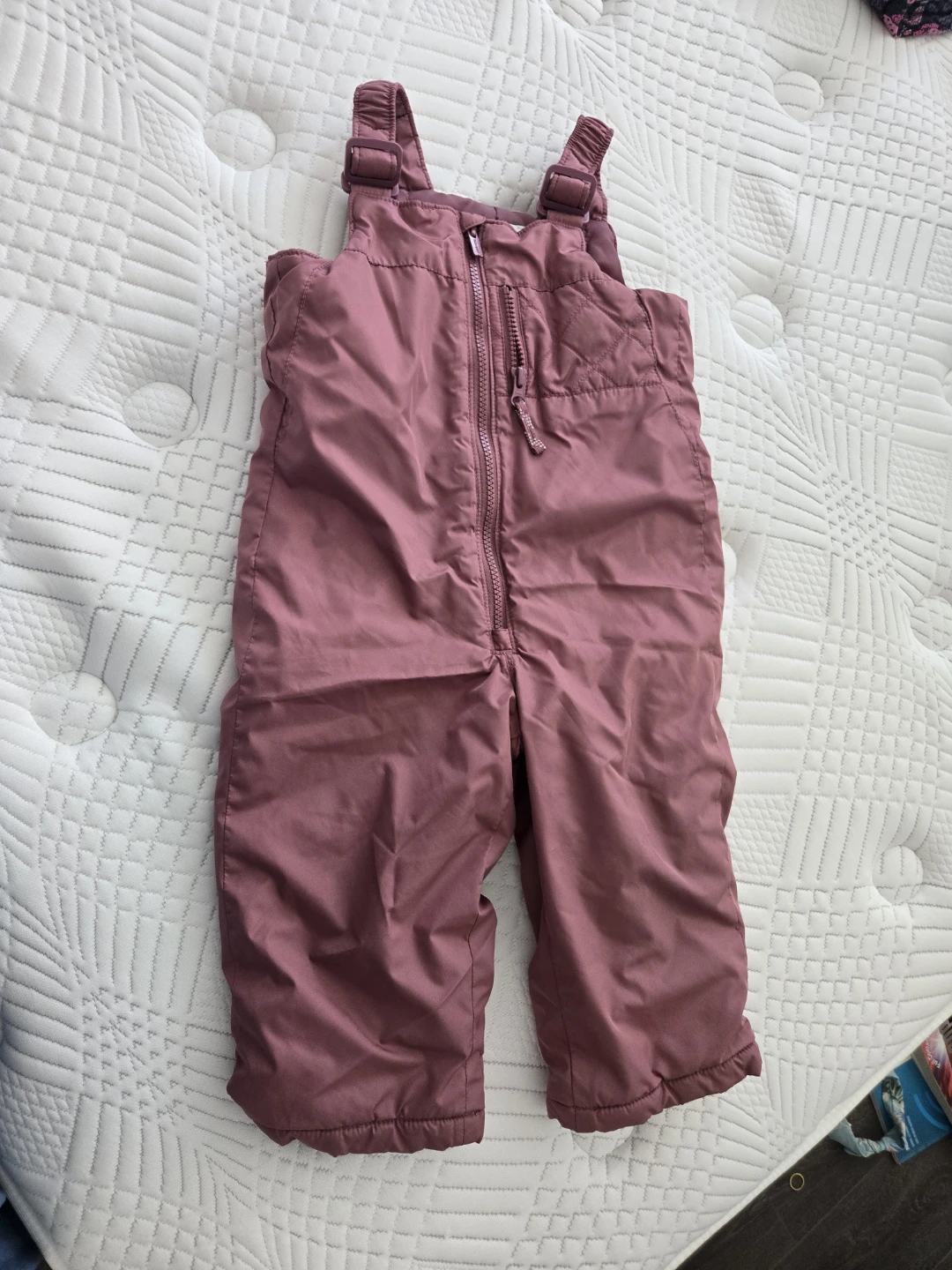 Toddler Snow Bibs - Dusty Rose size 2T
