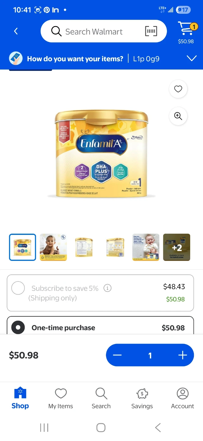 Enfamil A+ 1 Toddler Formula Powder