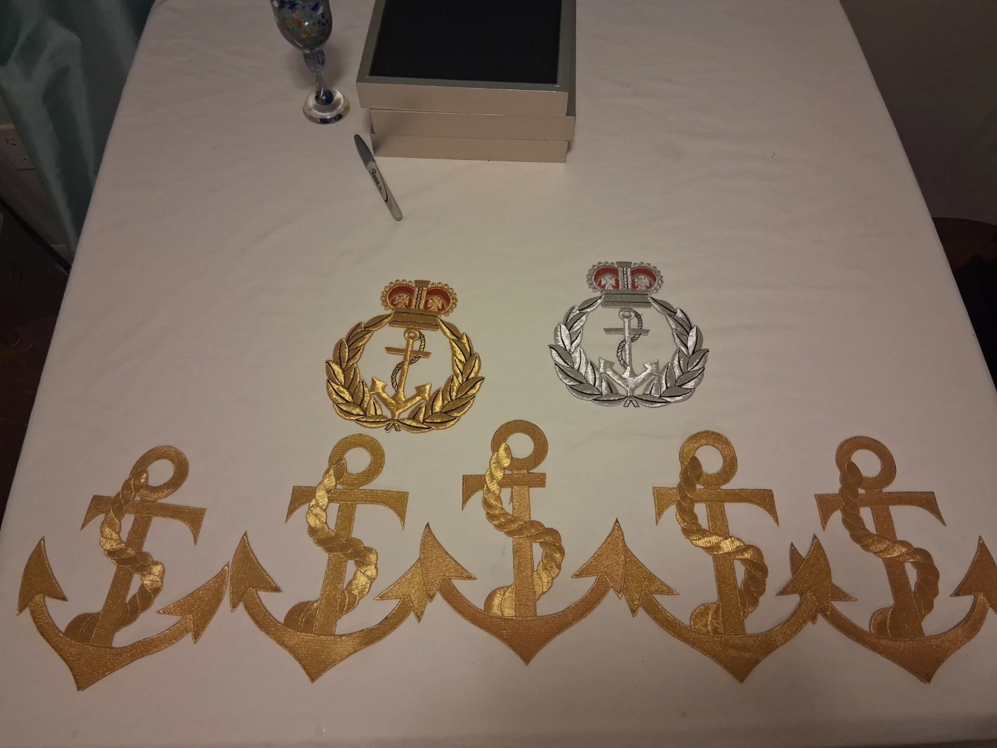 Gold Anchor Patches lot of naval patches
