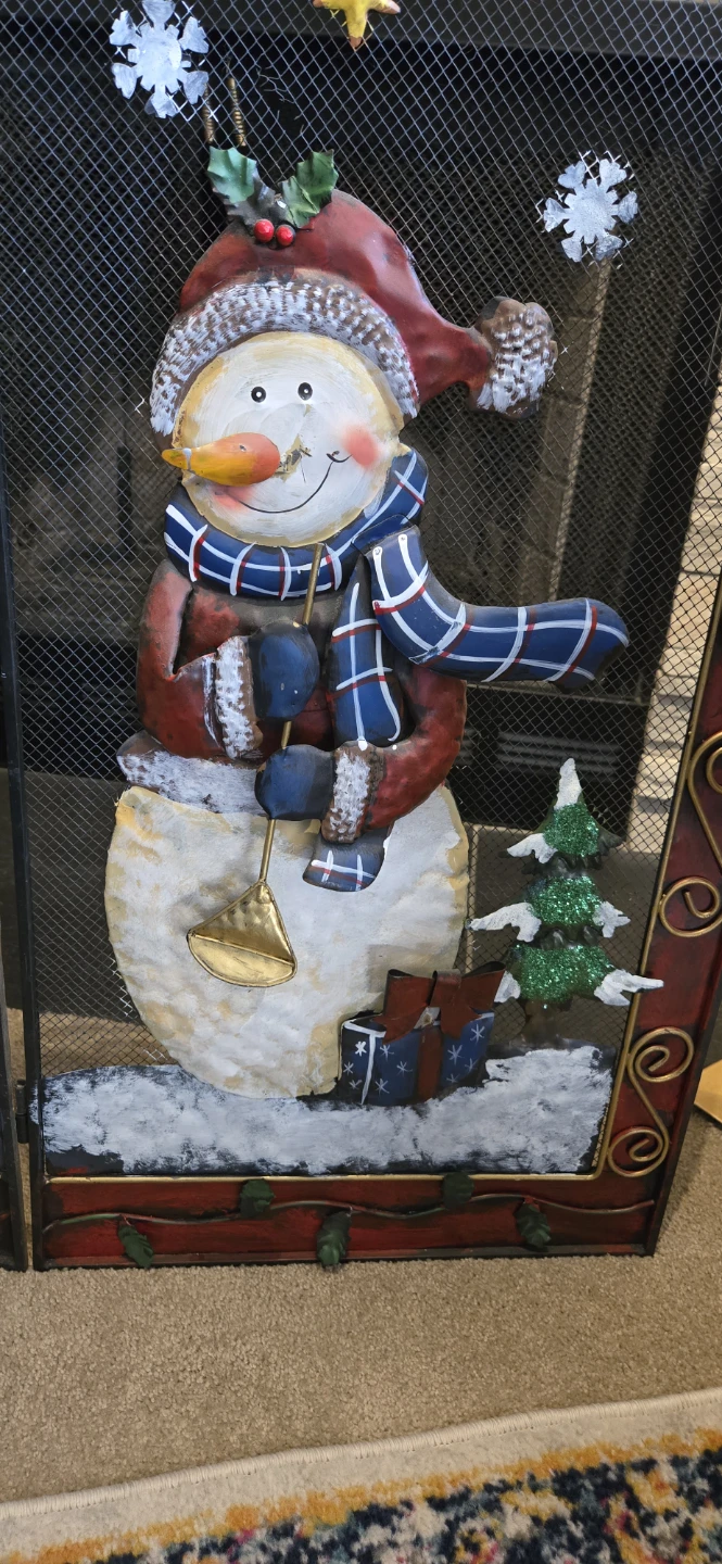 Snowman Fireplace Screen - photo 4