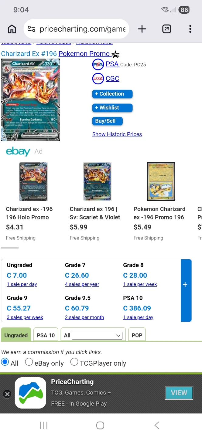 Charizard #196 promo psa 10 - photo 2