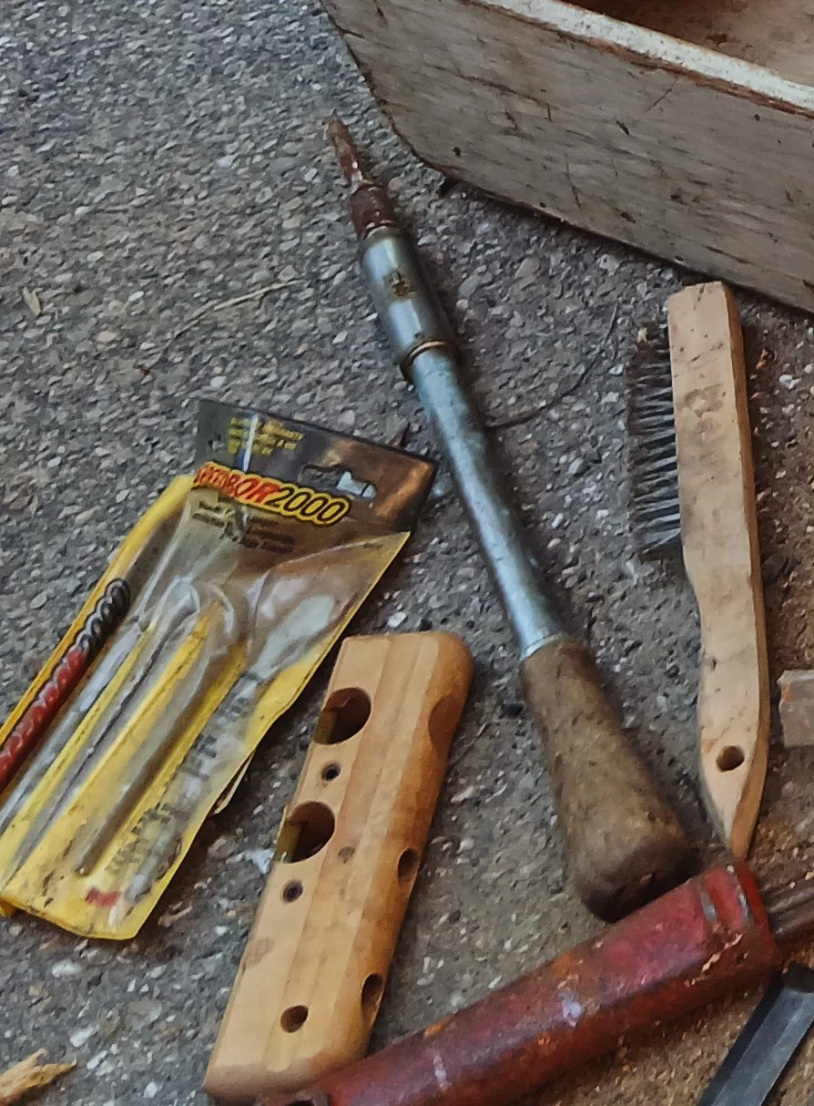 Assorted Vintage Tools and Wooden Toolbox - photo 5