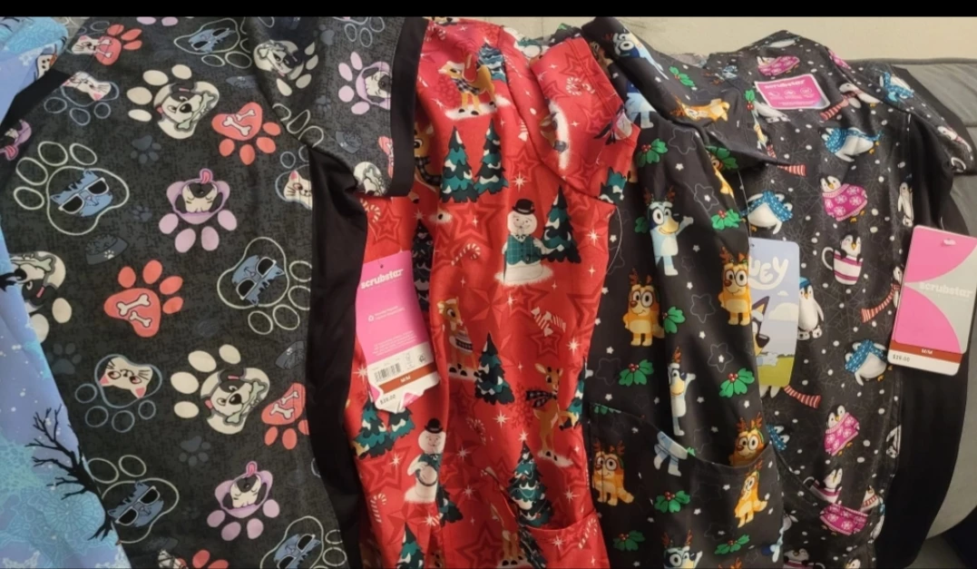 Brand new Scrubstar Women's Holiday Scrub Tops - photo 2