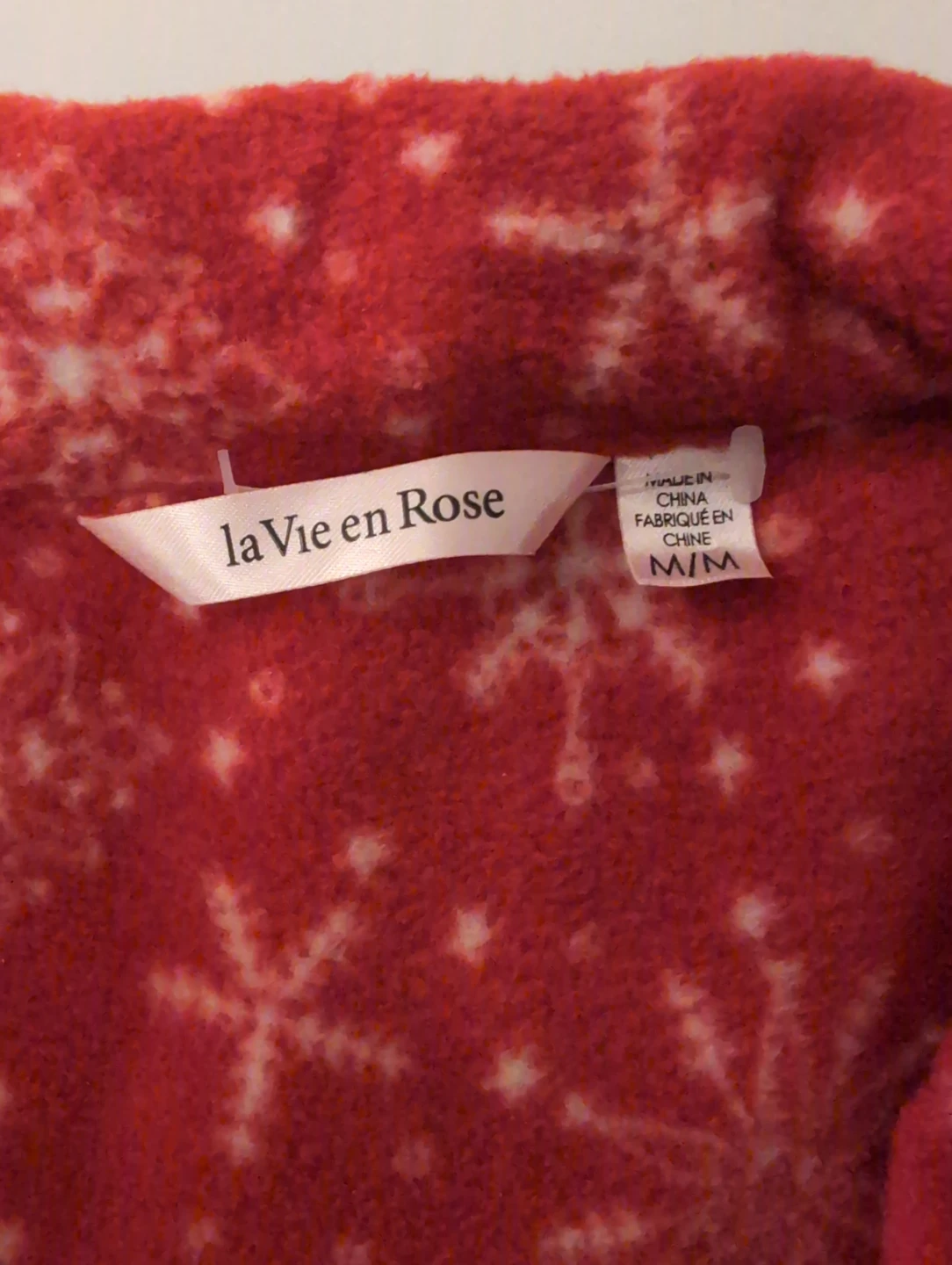 La Vie en Rose Red Snowflake Fleece Pyjamas - Medium - photo 2