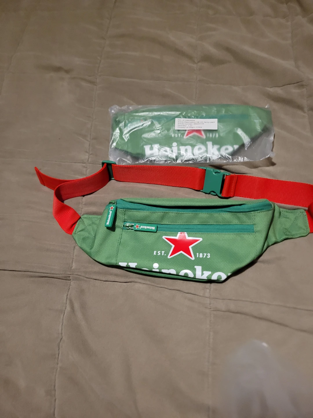Brand new.2  Heineken Green Fanny Pack Waist Bag