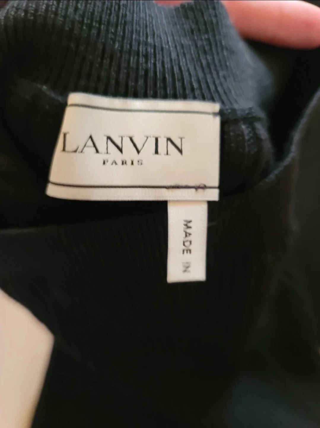 Lanvin Black Ribbed Flounce Midi Skirt - photo 2