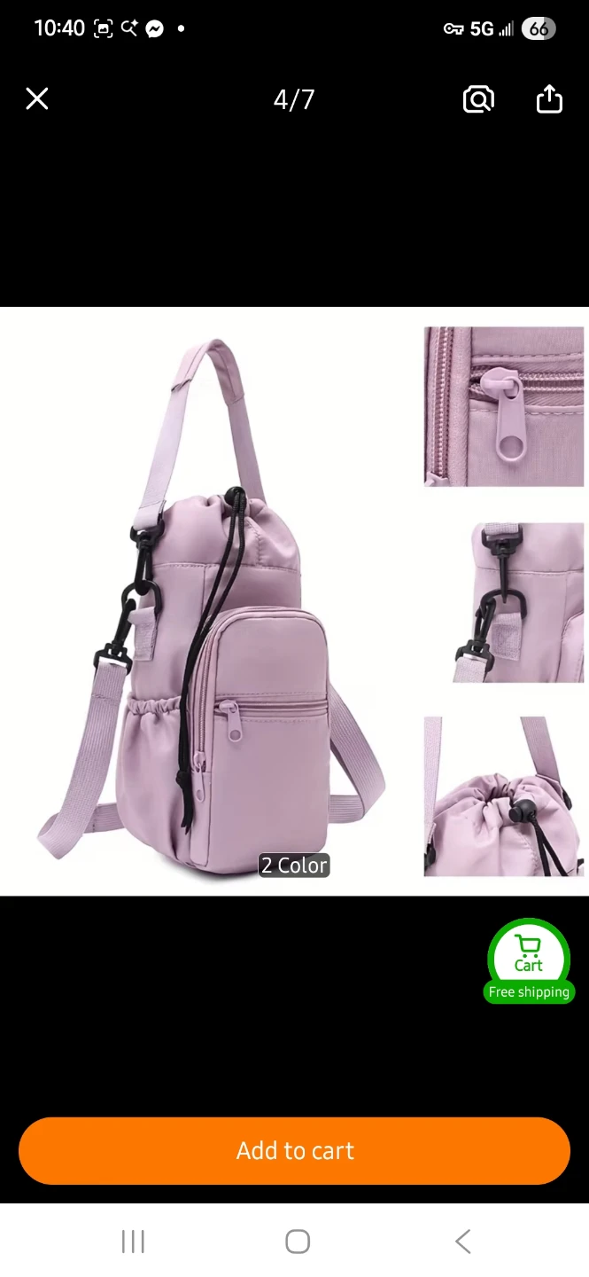 Black Crossbody Bag with Zipper Pocket - photo 4