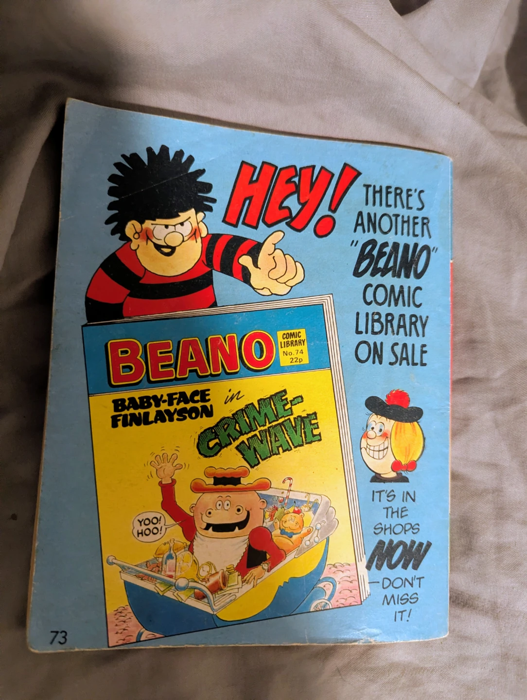 Vintage Copy of "Beano" #73 (Dennis The Menace And Walter)! 🆒 - photo 2