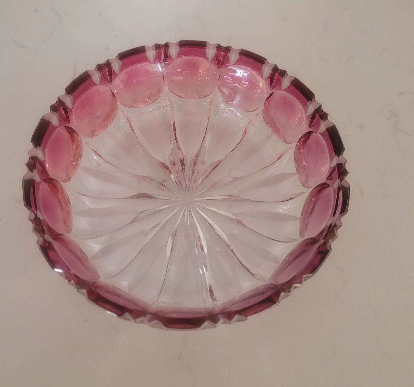 Pink Glass Decorative Bowl