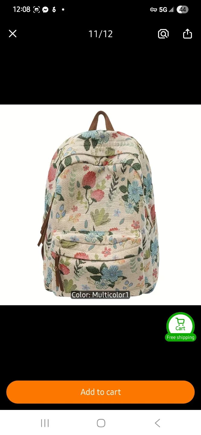 Floral Backpack 🌸