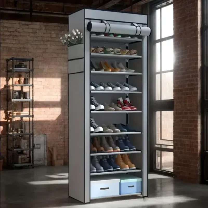 (BRAND NEW) 27 Pairs Dustproof Shoe Rack Organizer Grey - photo 3