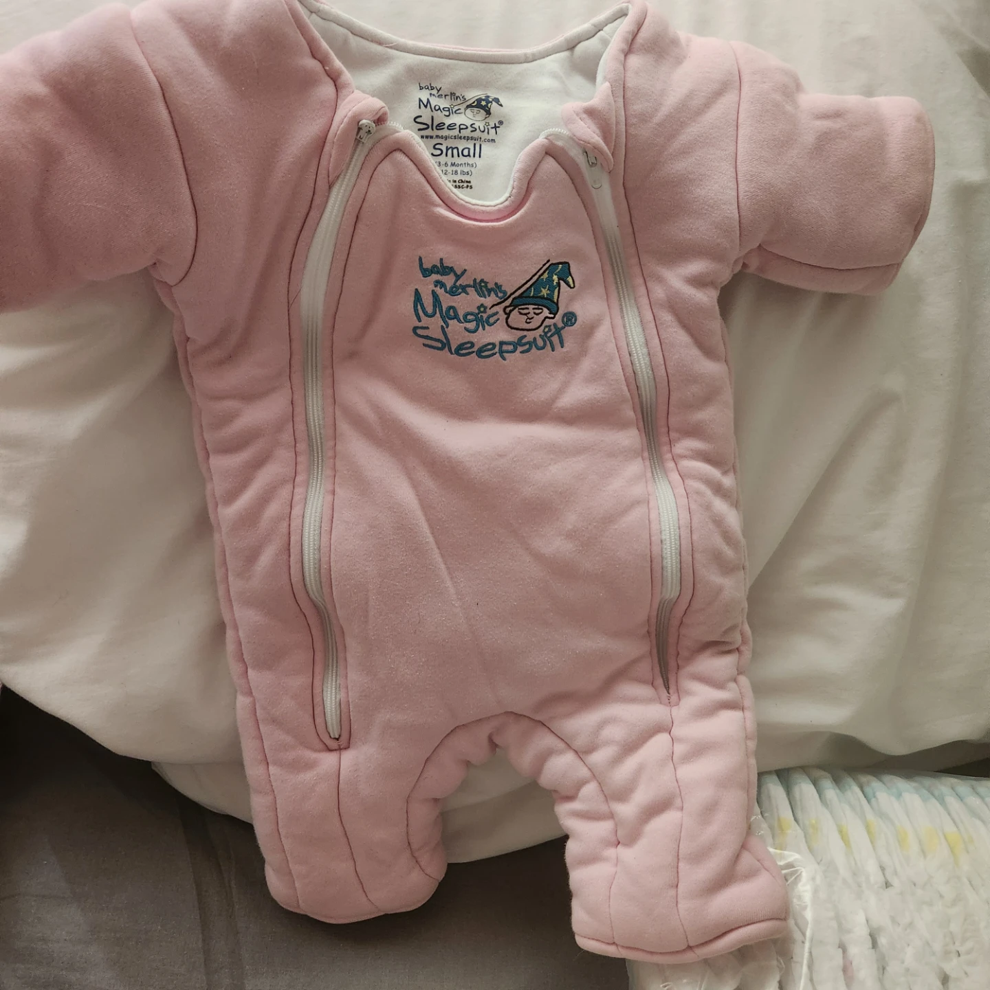 Baby Merlin's Magic Sleepsuit Pink Small