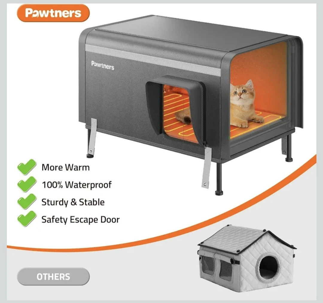 Pawtners Heated Cat House for Multiple Cats - photo 4