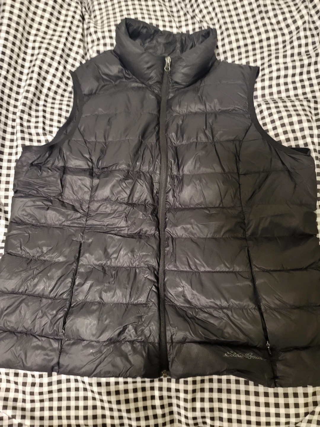 Women's Eddie Bauer Black Puffer Vest-XL