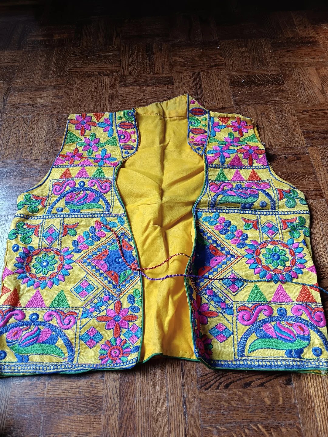 Embroidered Yellow Vest