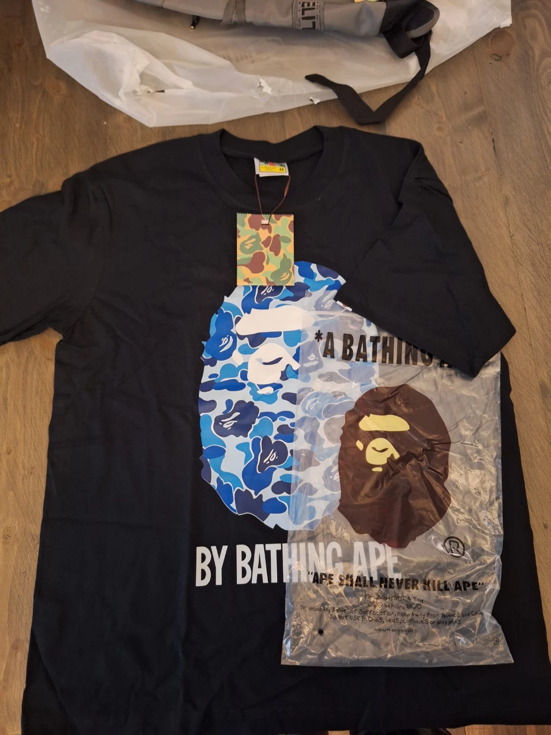 A Bathing Ape BAPE Camo Shark T-Shirt - Size M