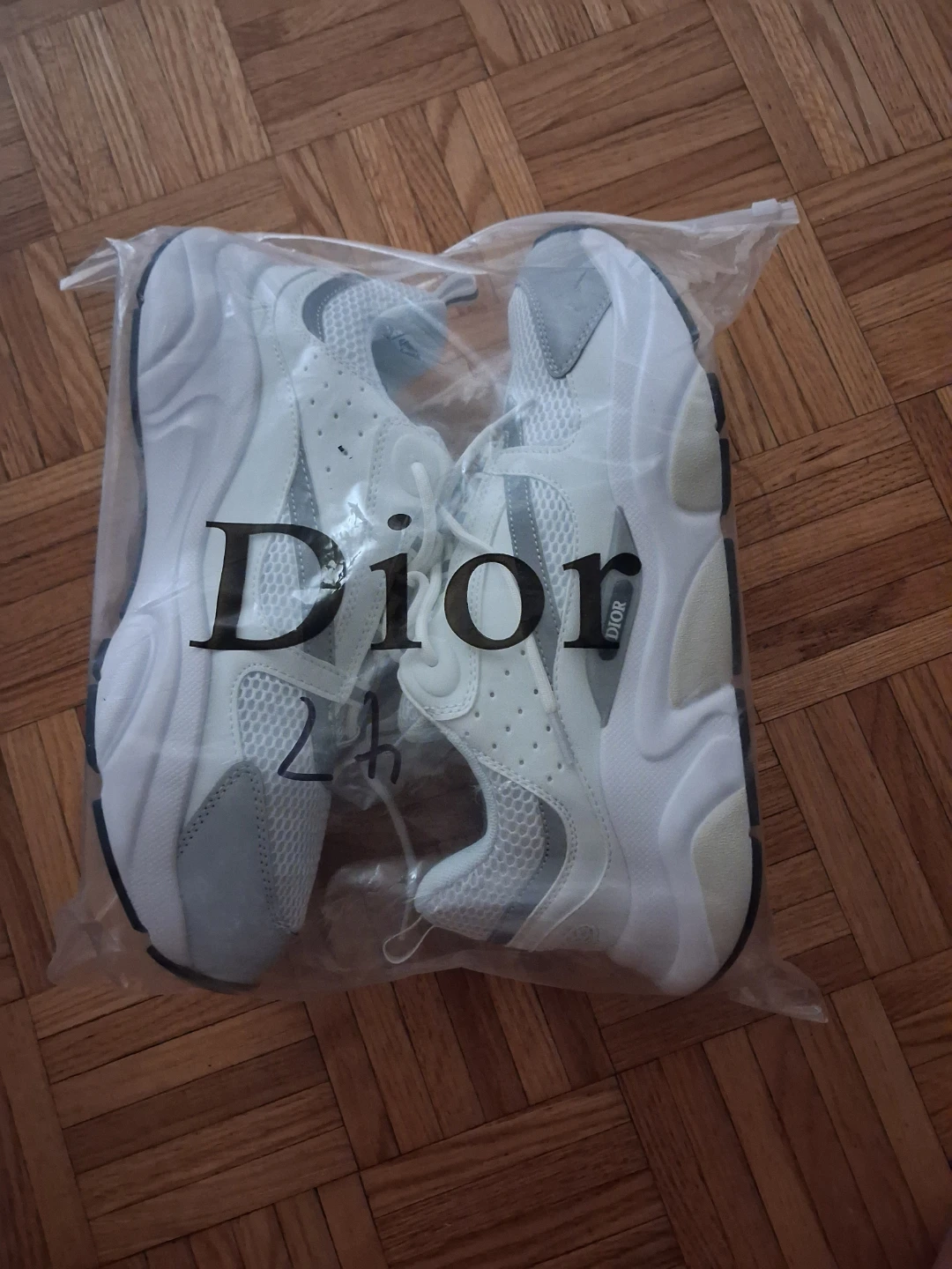 Dior B22 Sneakers in White and Grey