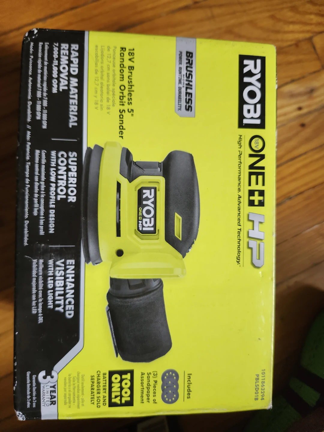Ryobi 18V Brushless 5" Random Orbit Sander (Tool Only)