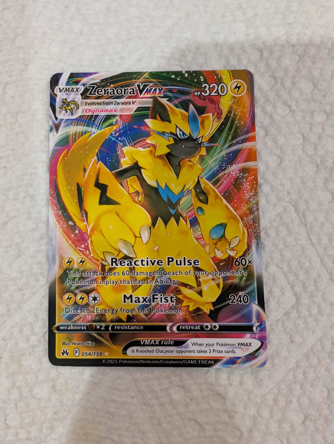 Pokemon Zeraora VMAX - SWSH : Crown Zenith Trading Card - photo 2