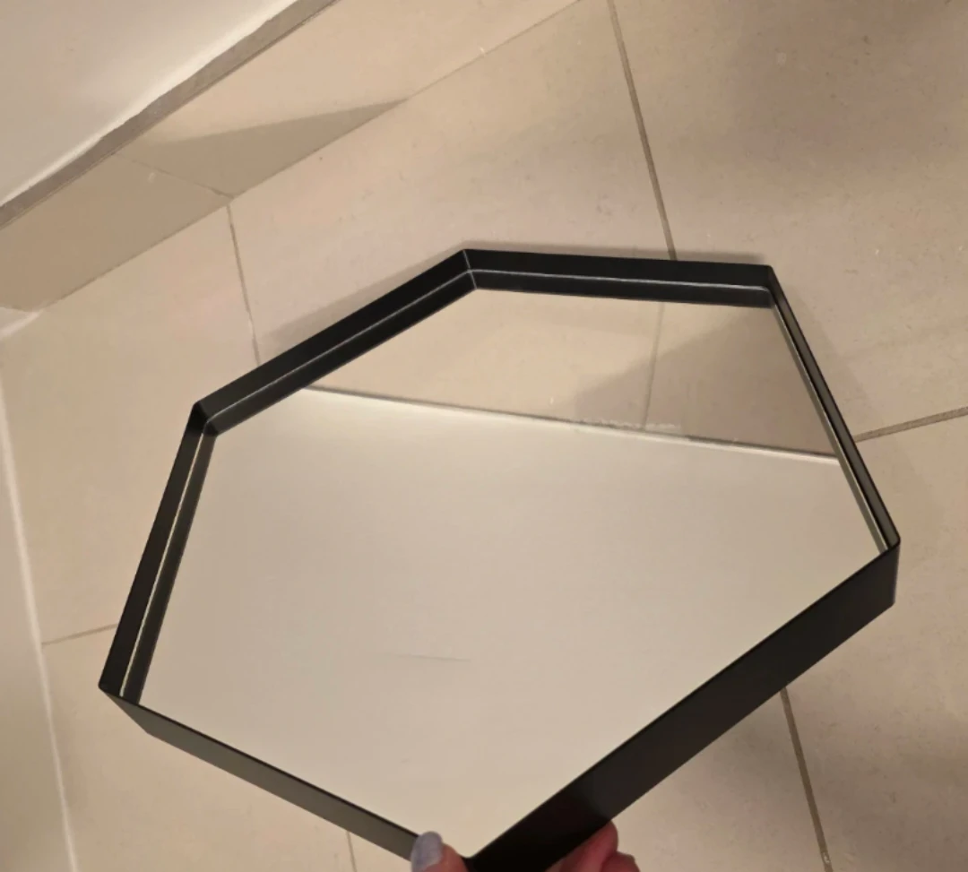 EQ3 Hex Mirror Small black metal frame - photo 2