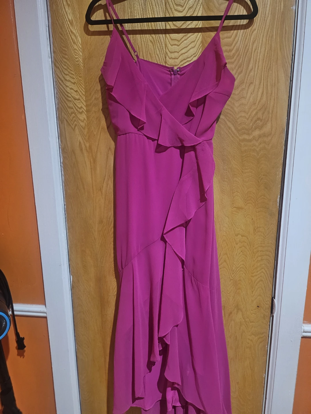 1. STATE Pink Ruffle Maxi Dress Size S