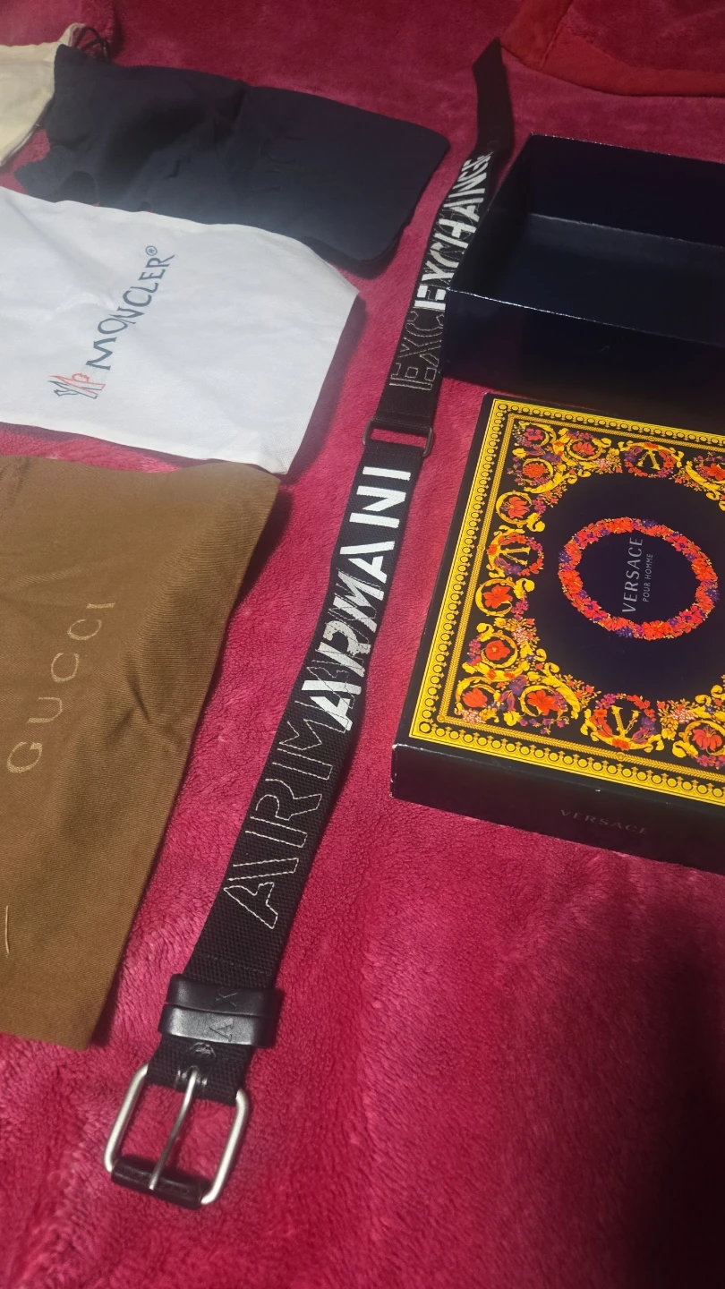 Designer dustbags armani exchange belt