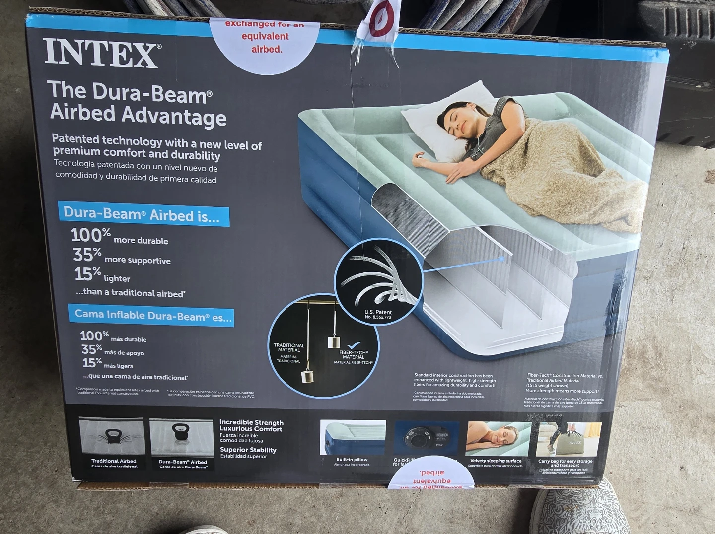 INTEX Mid-Rise Queen Airbed with Internal Pump