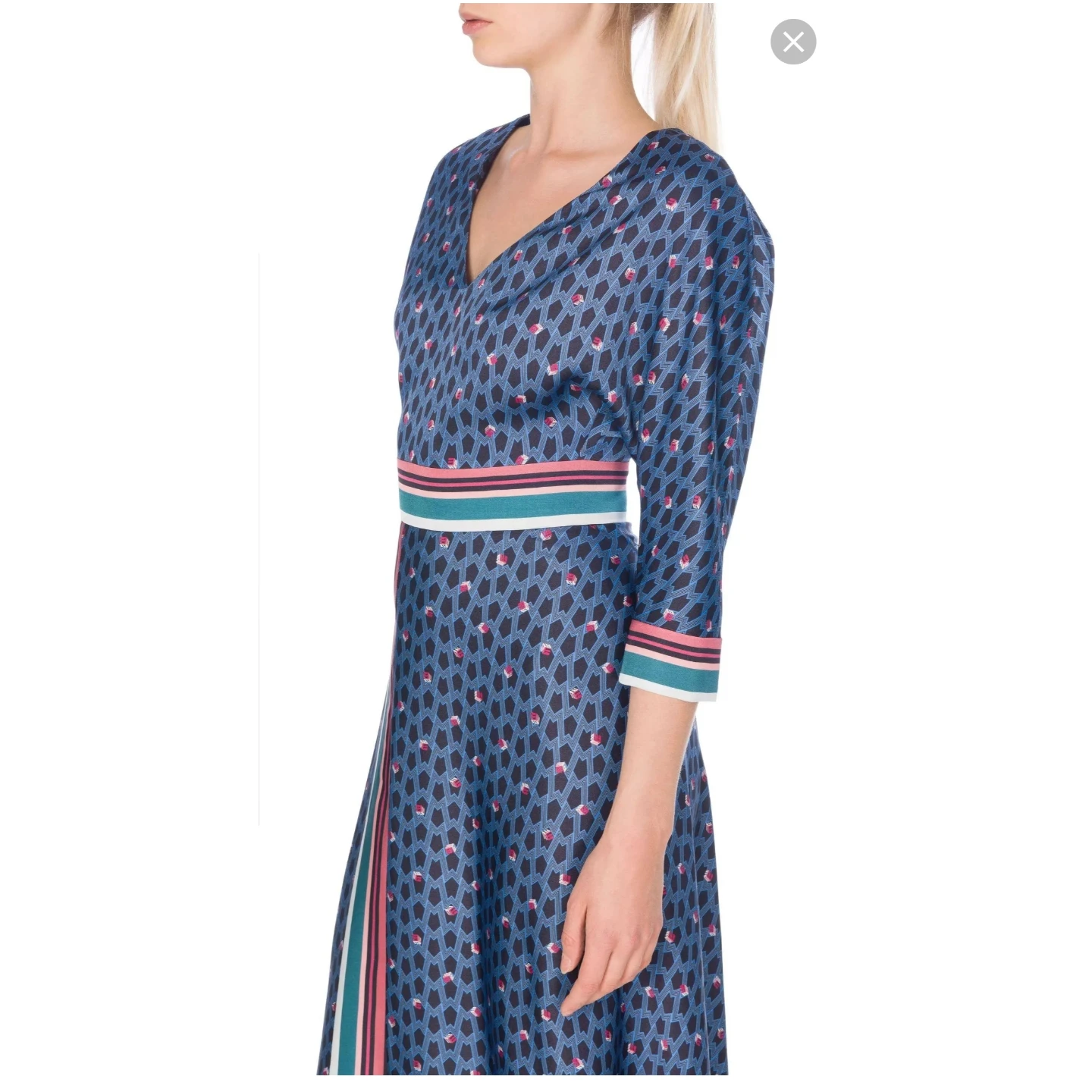 Maje blue geometric pattern maxi dress - photo 5