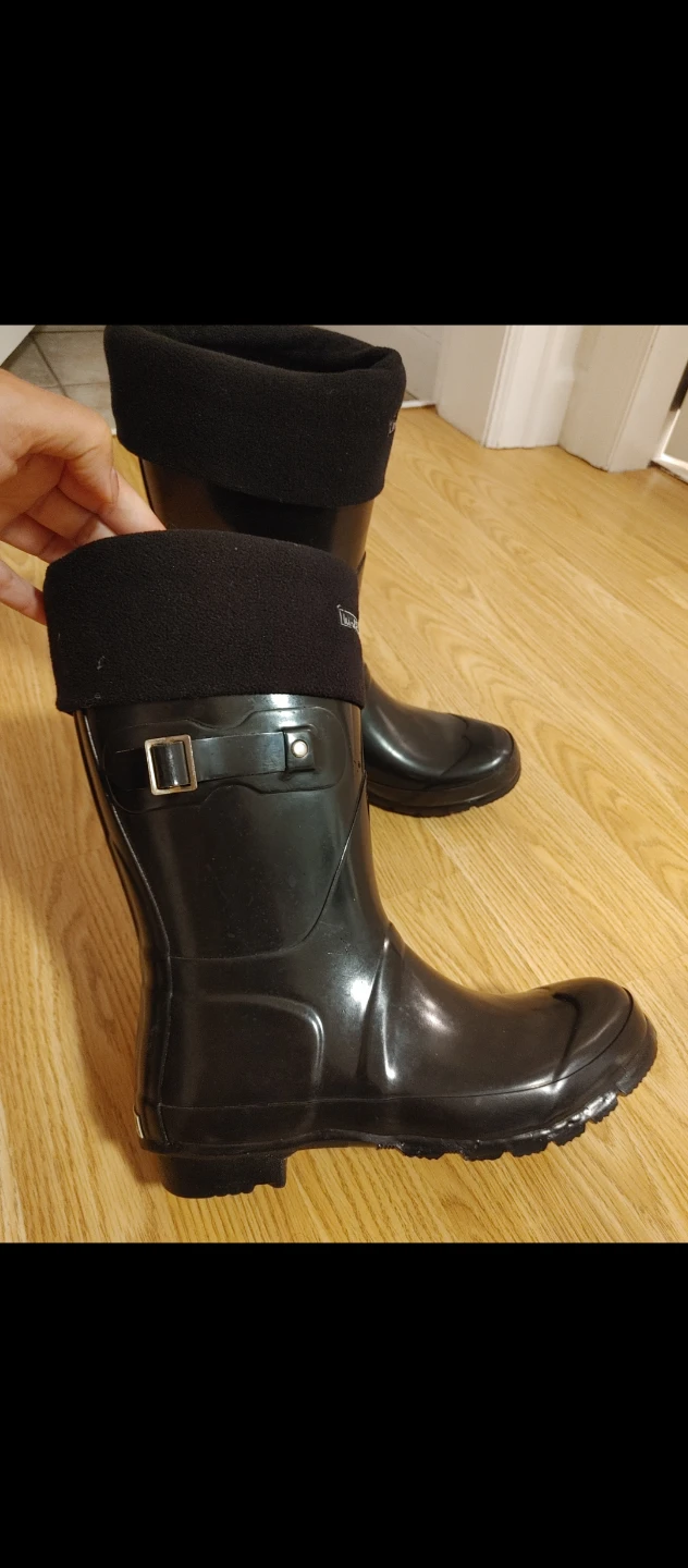 Wind River Black Rubber Boots with Fleece Liners size 9 - photo 4