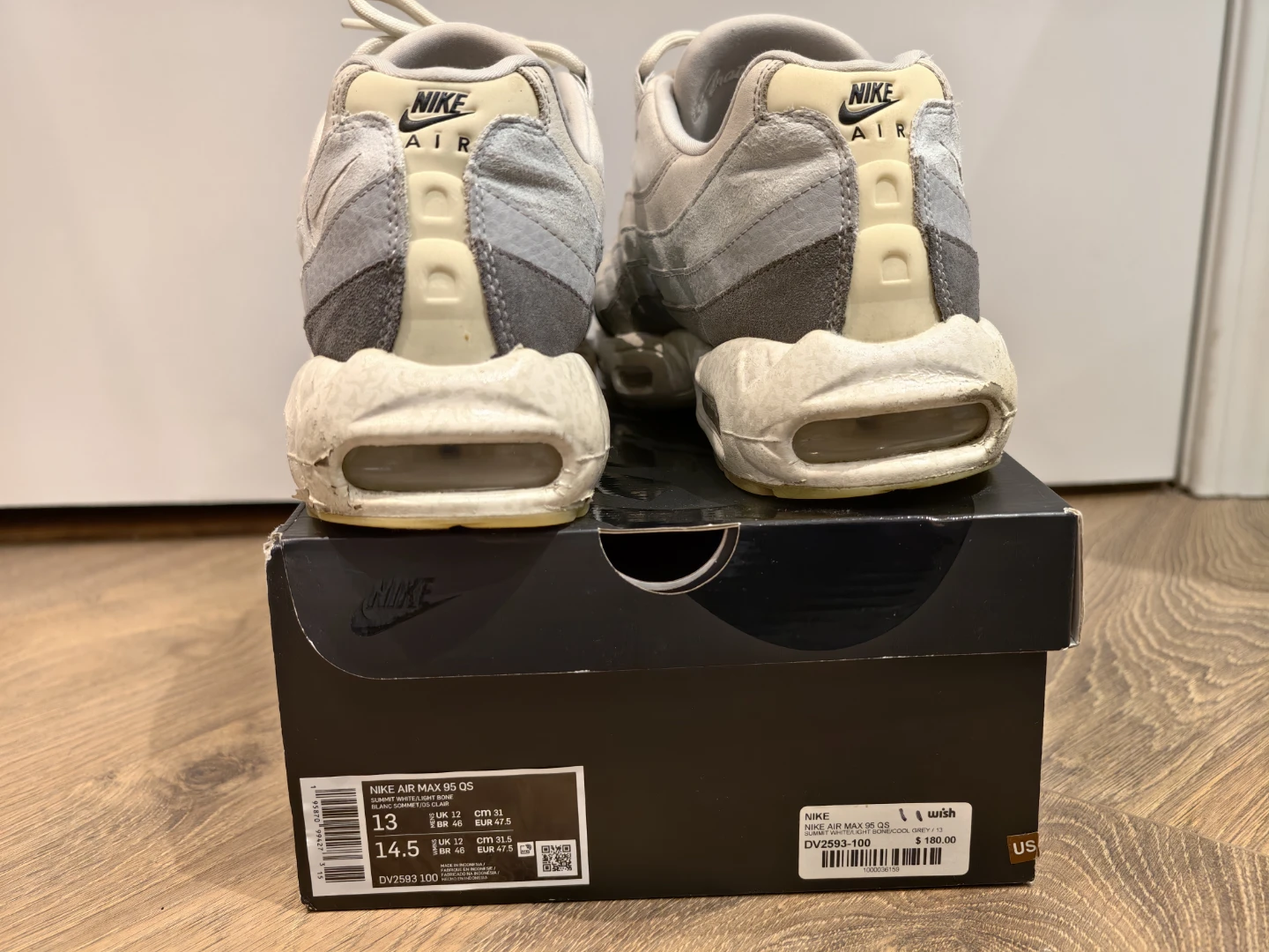 Nike Air Max 95 "Summit White/Light Bone" Men's Size 13 - photo 3