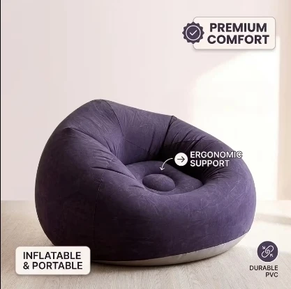 Inflatable Bean Bag Chair - Purple