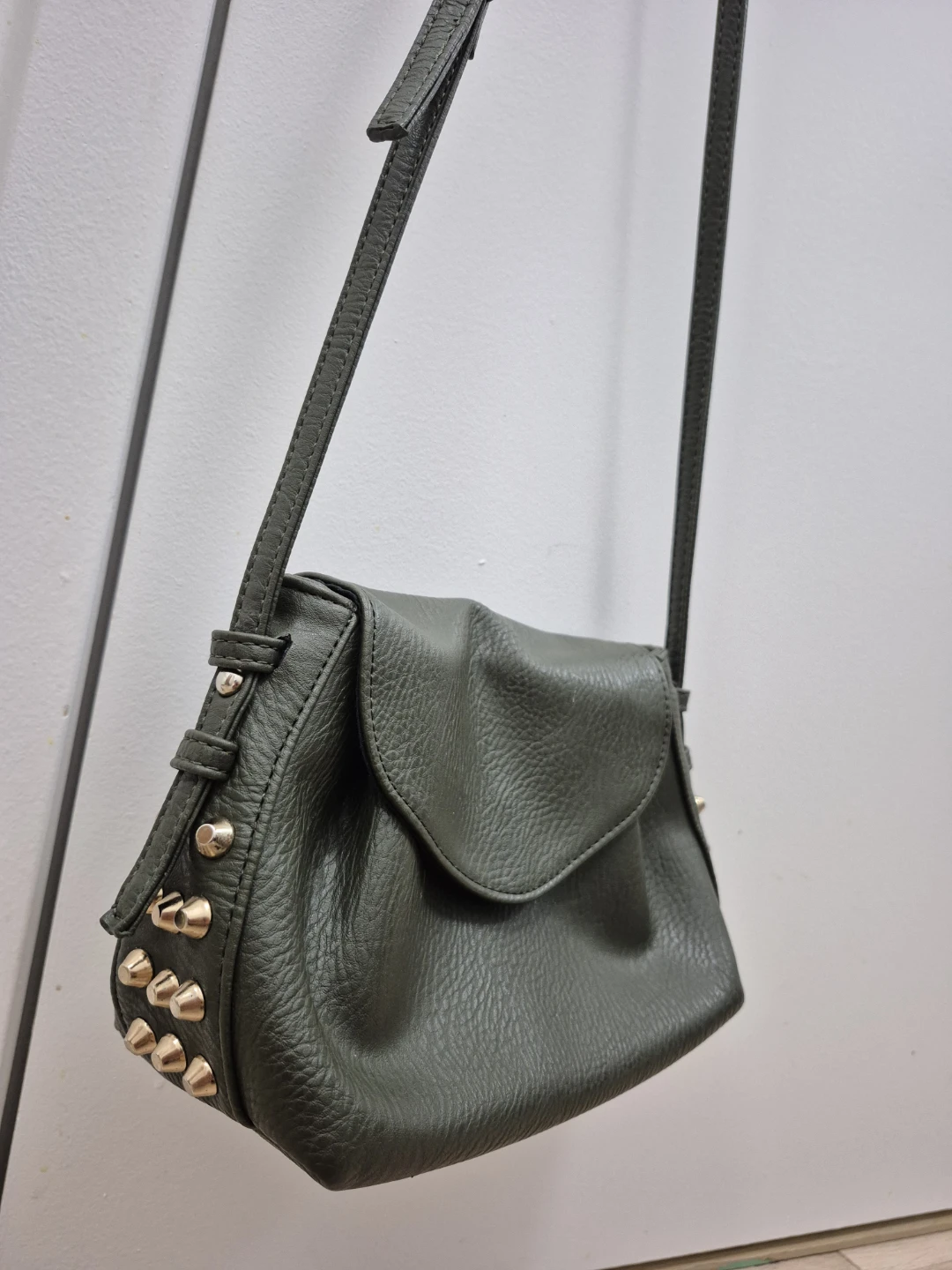 Olive Green Crossbody Purse with Studs - photo 3