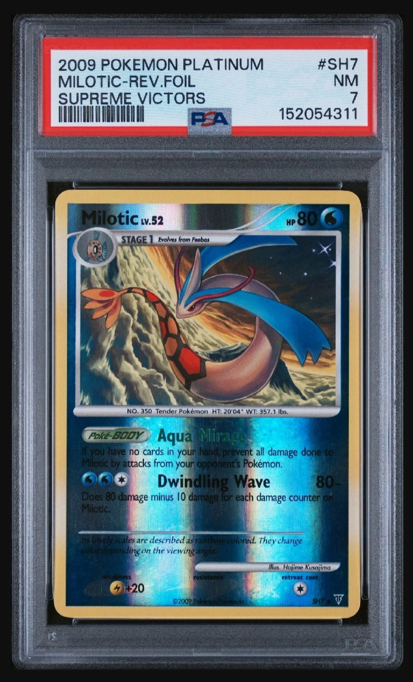 2009 Pokemon Platinum Supreme Victors Milotic Rev Foil PSA 7
