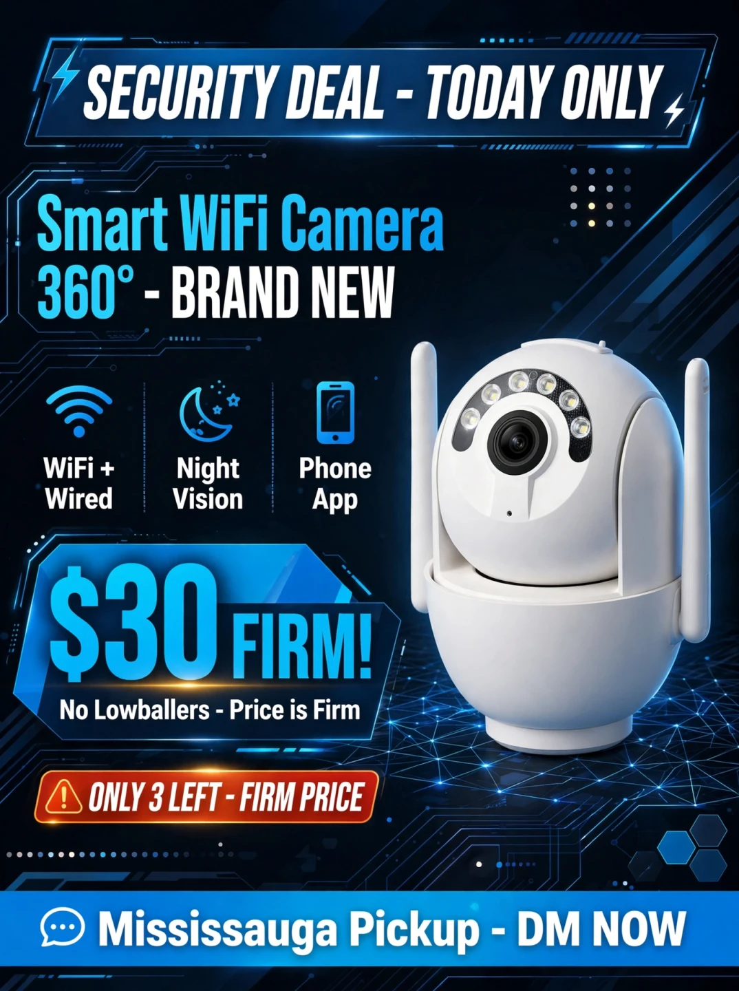 🚨 OFFER! Smart Security Camera 360° WiFi