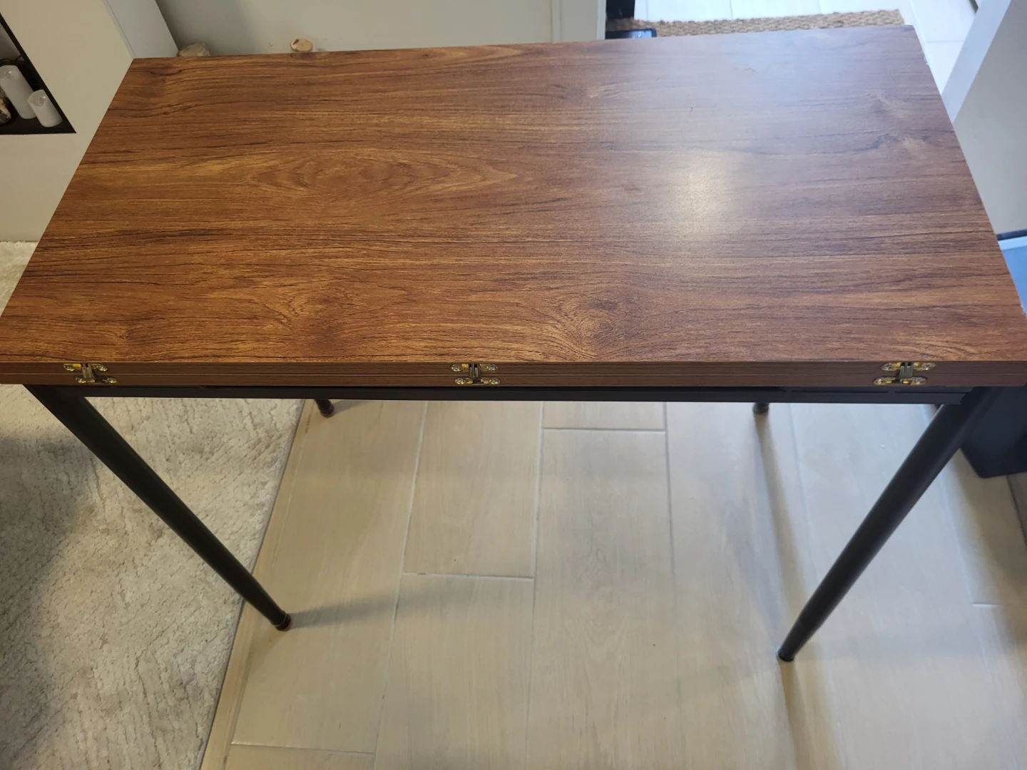 Folding Table with Wood-Look Top - photo 3