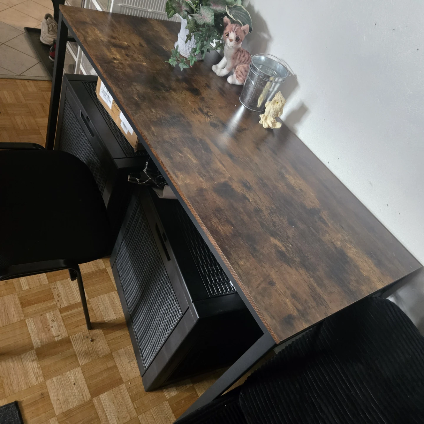 Rustic desk with chair
