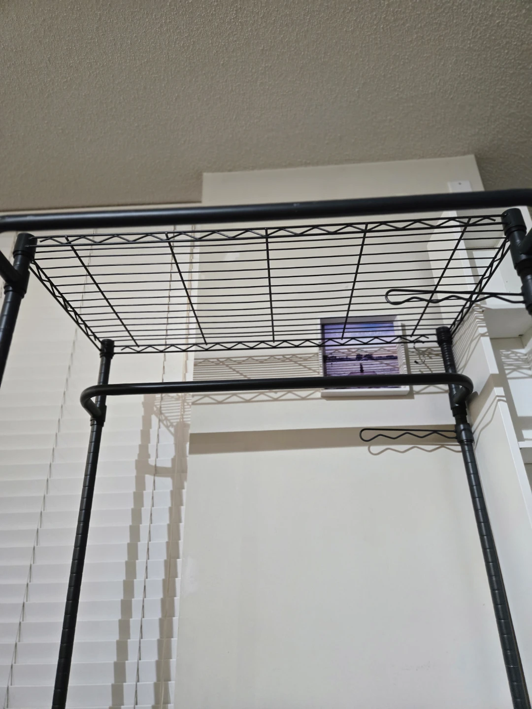 Black Metal Rolling Garment Rack - PICKUP ONLY - photo 2