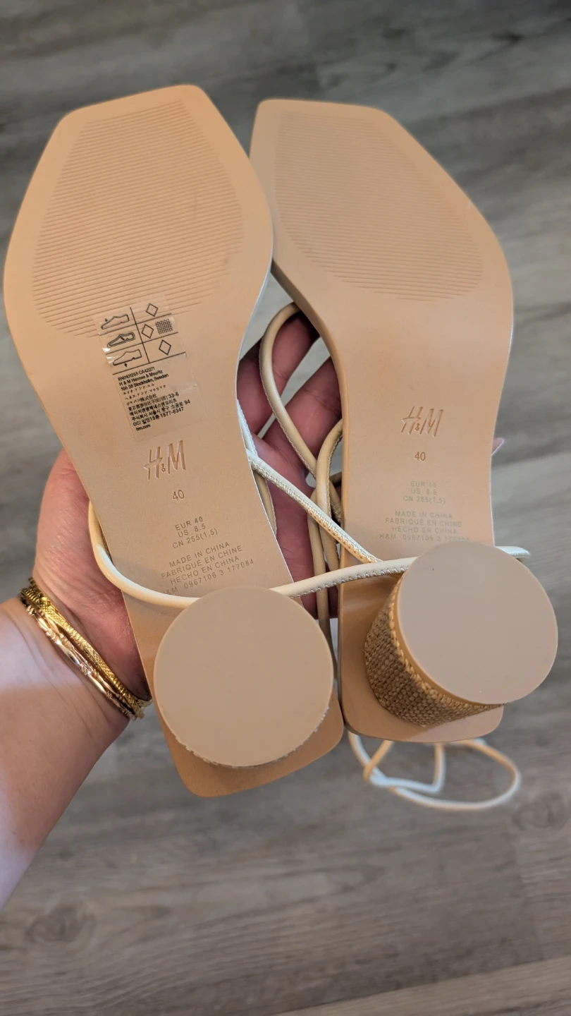 H&M Women's Lace-Up Espadrille Wedge Sandals - photo 3